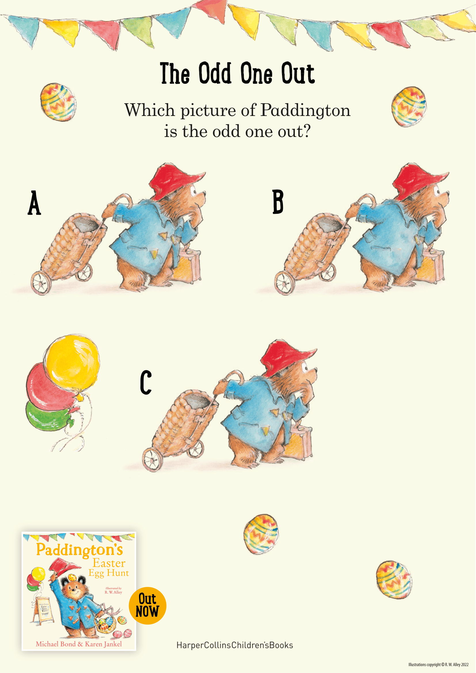 Free printable Paddington Easter activity pack.